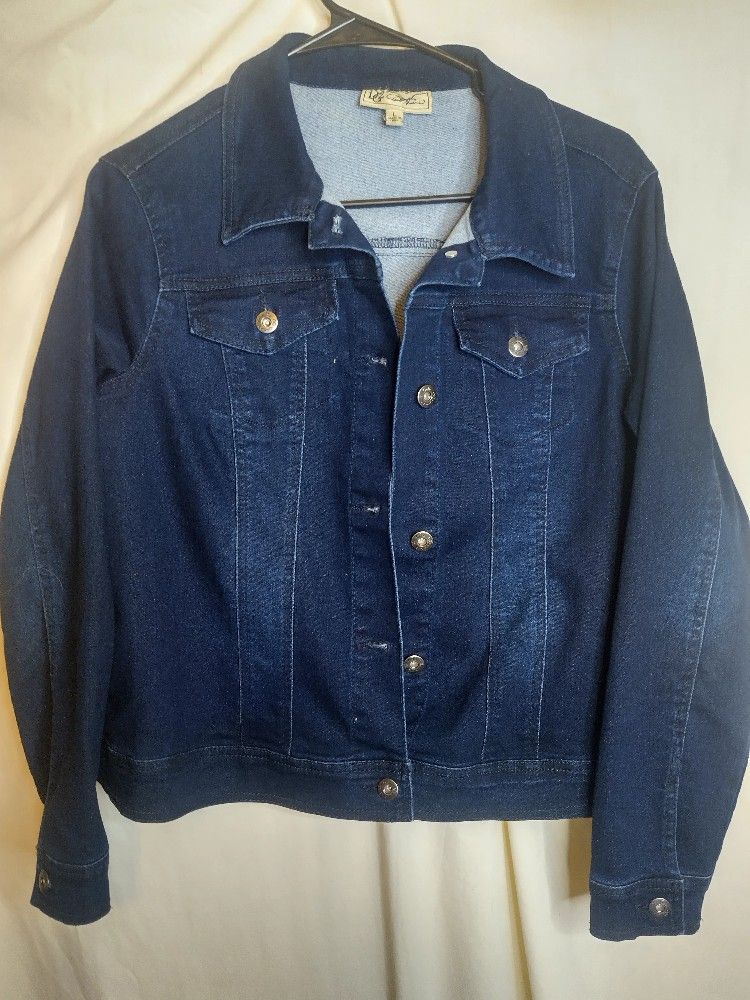 Denise Austin DC2 DENIM JACKET SIZE L