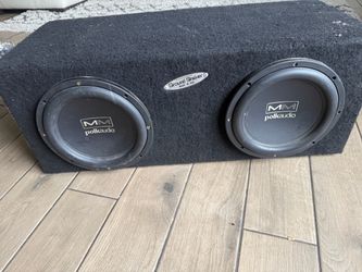 Polk Audio Dual Subwoofers + Hifonics Zeus Amp & Box