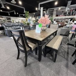 6 Pc Dining Table 