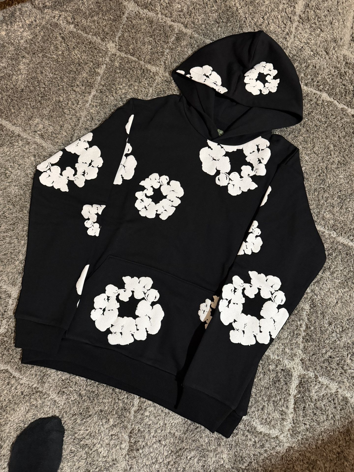 Small and Large Denim Tears Hoodie