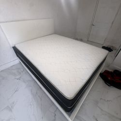 Queen  Size Bed Frame With Mattress All New Furniture And Free Delivery Free Installation 