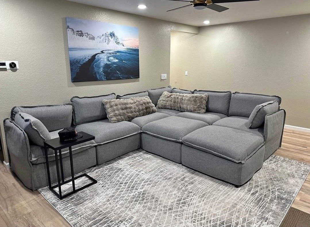 BRAND NEW GREY MODULAR SECTIONAL SAME DAY DELIVERY 