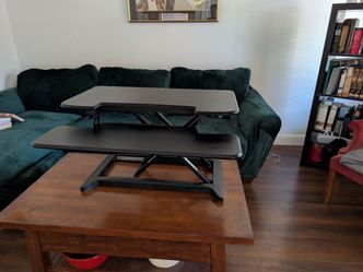 Black Standing Desk Converter Riser