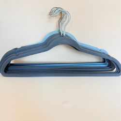 12 Gray/Blue Felt Hangers