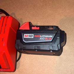 Milwaukee charger with new 5.0 xc battery 