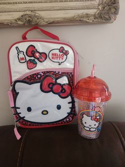 HELLO KITTY LUNCH BAG PLUS TUMBLER WITH CANDY