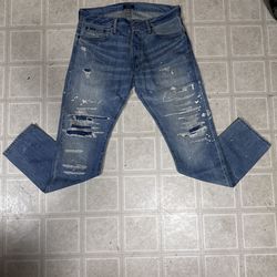Polo Ralph Lauren distressed painted jeans men’s 30x30