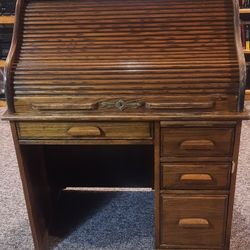 Oak Roll Top Desk
