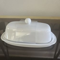 🏷️ White Porcelain Butter Dish - BRAND NEW! 