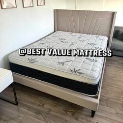New Queen Bed Frame With Mattress 