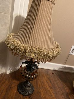 Beautiful lamp with glass beads