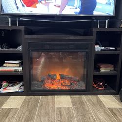 Fireplace tv stand