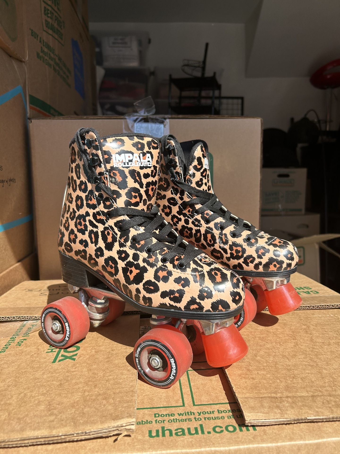 Impala Roller Skates Leopard / Cheetah Print, Size 7