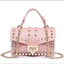 Clear Studded CrossBody Bag