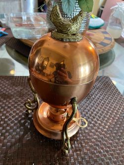Vintage copper and brass egg coddler
