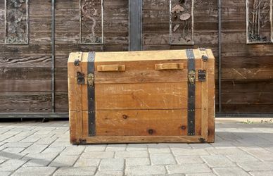 SOLID WOOD LIFE-SIZE TREASURE CHEST – $125