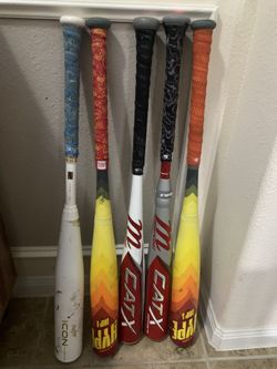 Easton Hype Fire, Rawlings Icon, Marucci CAT X Baseball Bats