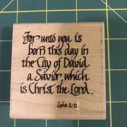 D.O.T.S  For Unto You  Wood Mounted Rubber Stamp 