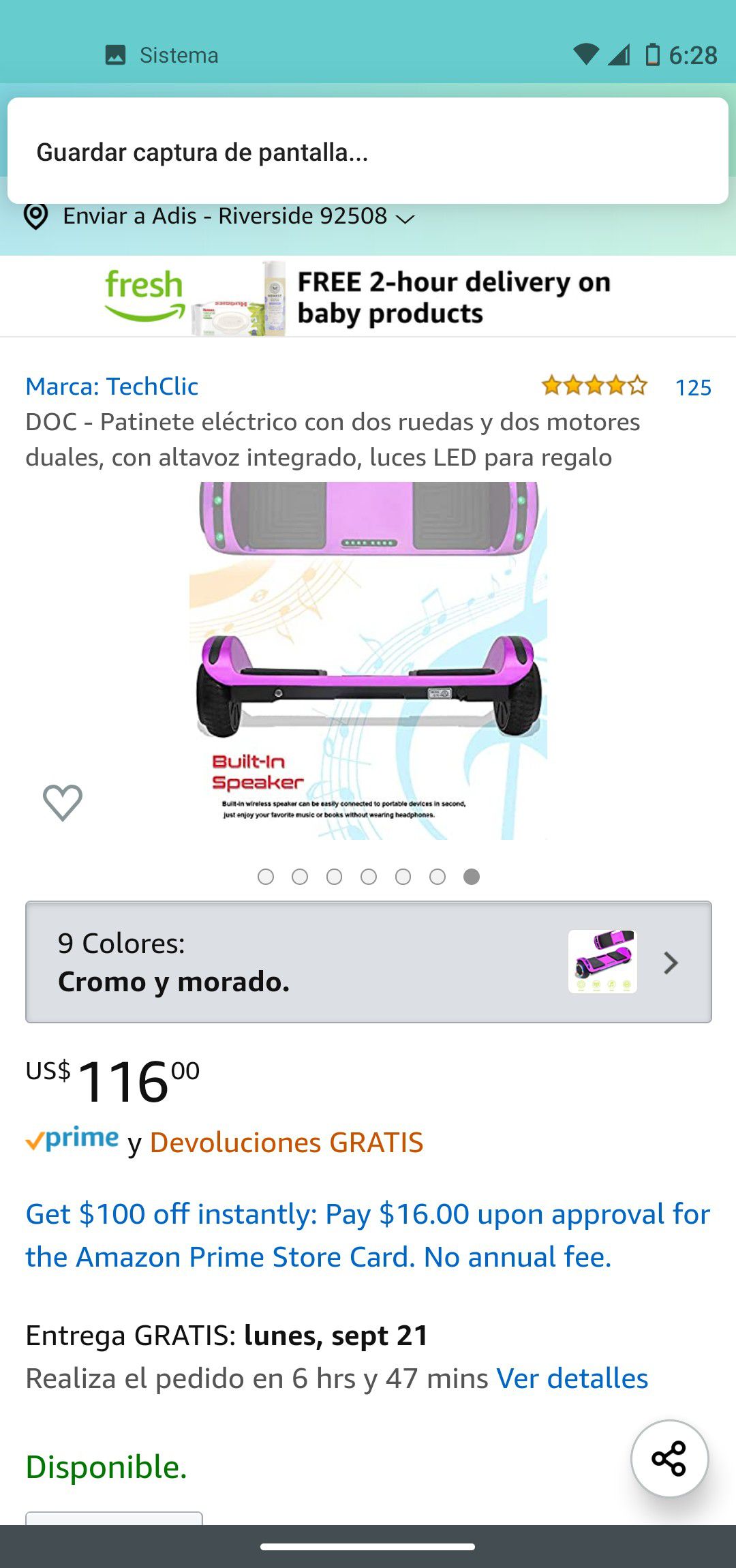 Purple Bluetooth hoverboard