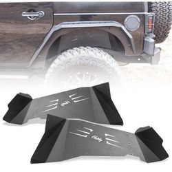 07-18 Jeep Wrangler JK/ JKU Unlimited 2WD and 4WD, Rear Inner Fender Liners Offroad Powder Coated Steel Splash Guards Revestimientos de guardabarros