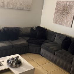 Large Gray Sectional Sofa 