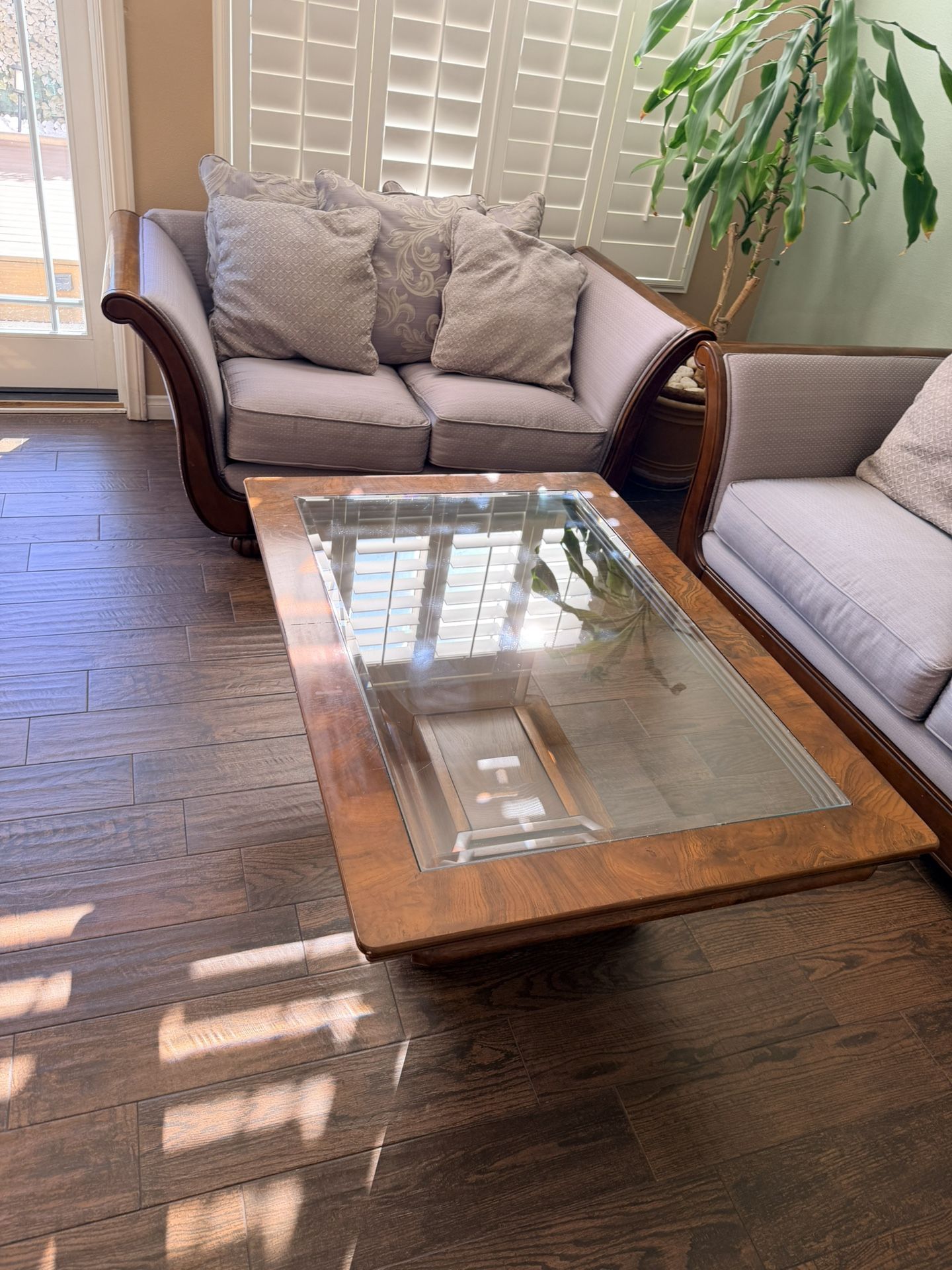 Glass High end coffee Table Rela Wood 