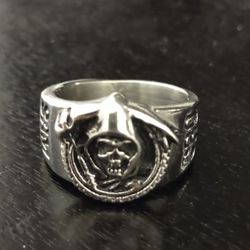 Grim Reaper Skull Ring 