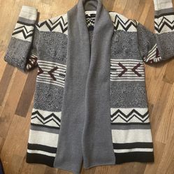 Cupcakes and Cashmere Southwestern Aztec Cardigan Sweater - Wool Blend