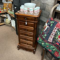 Antique Single Chamber Pot Nightstand w/ Drawers