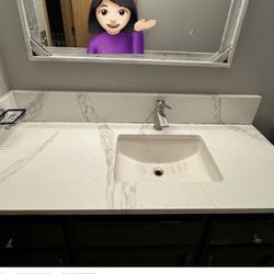 Solid Marble Bathroom Vanity Top 
