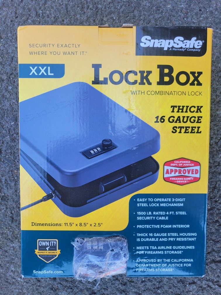 SnapSafe Lock Box 3 Digit Combination Lock Extra Extra Large

SnapSafe Lock Box 3 Digit Combination Lock Extra Extra Large