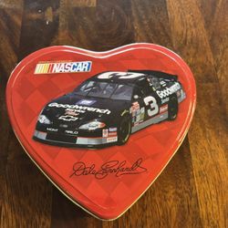 Dale Earnhardt Heart Shaped Collectible Tin 2004 Valentine's Day NASCAR Racing 