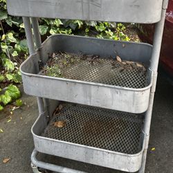 Metal Heavy Duty Utility /tool Cart 4 Wheel Rolling