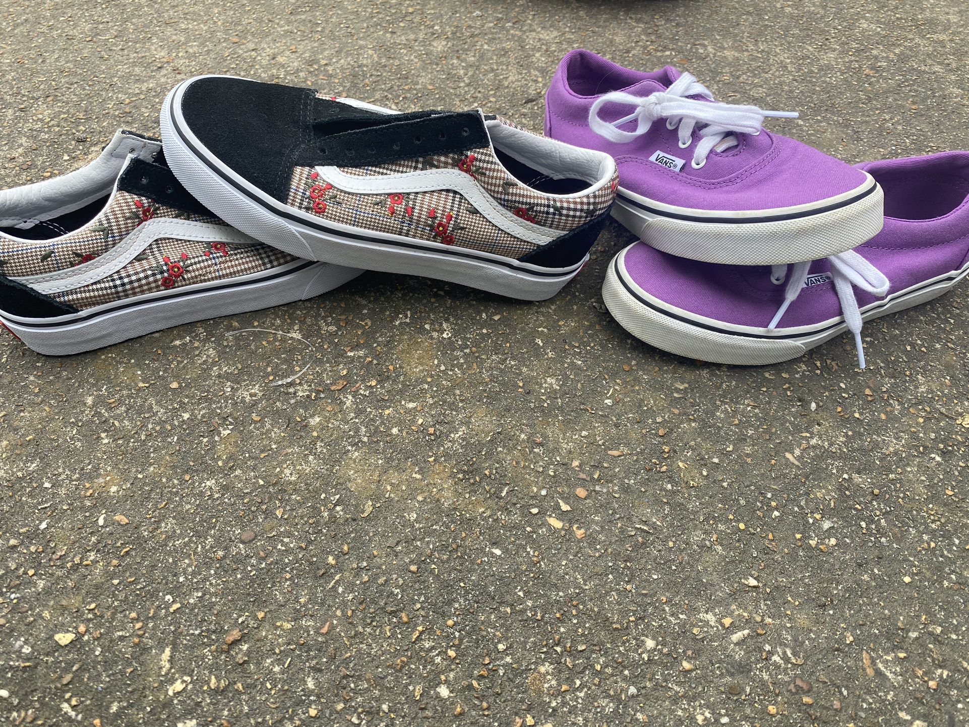 Two Pair Of Vans Kids Shoes