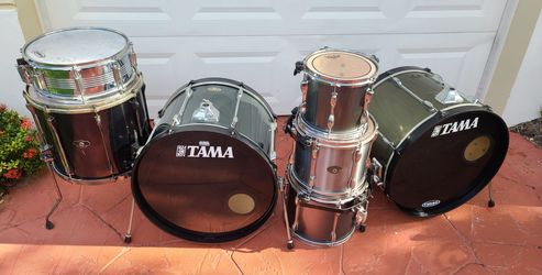 Drum 7 Pc set Tama double bass Rockstar