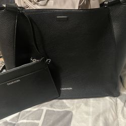 Calvin Klein Large Leather Tote