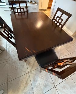 Dark wood dinning table