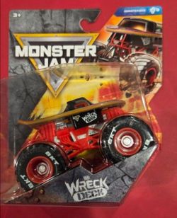 Monster Jam, "TECH DECK WRECK DECK", Series 45, Monsterized Series, 1/64 Scale, VHTF.