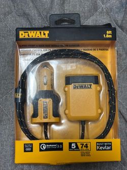 Dewalt 5 port front and back seat mobile USB PD Charger