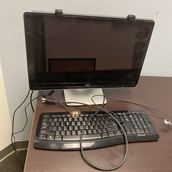 Computer Screen And Keyboard 