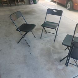 Black Color, Card  Folding Table And Chairs  I ASK  $60.00