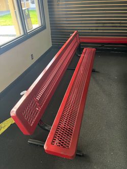 Red color bench