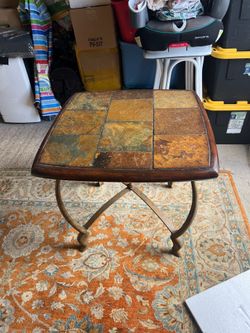 Tile side table