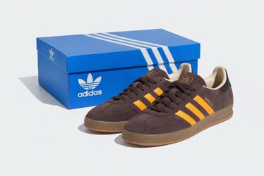 Brand New Adidas Gazelle Indoor Brown Orange Sneakers Size 7