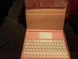 Pink Tablet Keyboard Case with Touchpad