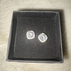 Moissanite diamond earrings