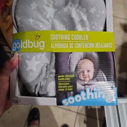 Baby GO Duo Head Support & Strap Cover Set Gray and White Stars Clouds