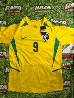 Brazil Ronaldo #9 Soccer Jersey world cup 2002 Size XL