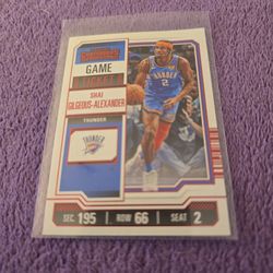 Sga Panini Contenders Game Ticket