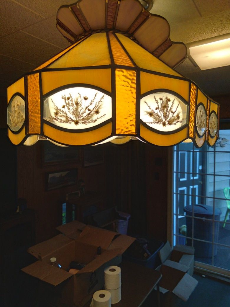 Stained Glass Hanging Light